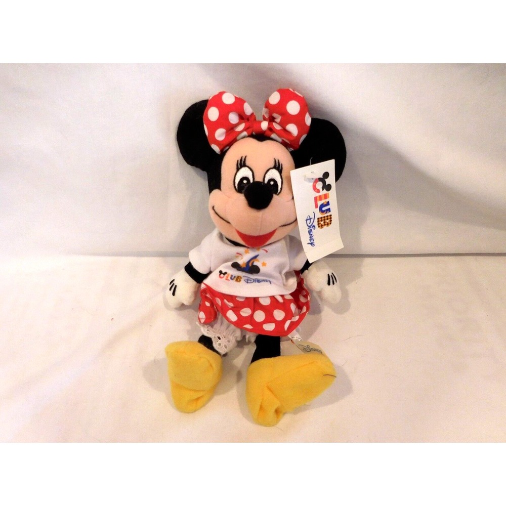 Disney Exclusive CLUB DISNEY MINNIE MOUSE PLUSH BEANIE New w/ Tags RETIRED